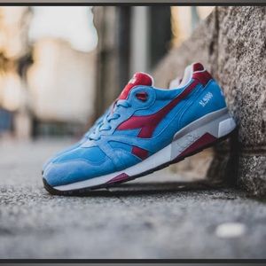 MENS DIADORA N9000 BLUE MII RARE SIZE 9 MADE IN ITALY